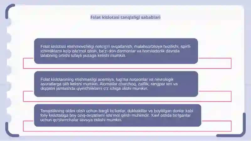 Folat kislotasi etishmovchiligi 4