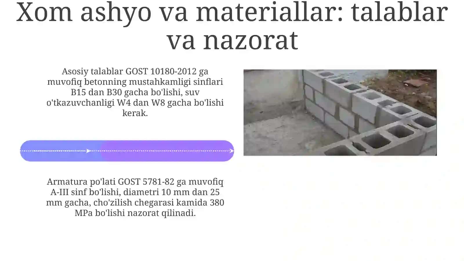 Sanoat korxonalarda temir-beton bloklari ishlab chiqish texnologik jarayoni 4