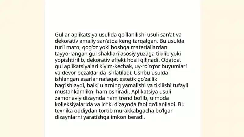 Aplikatsiya usulida gullar tayyorlash 4