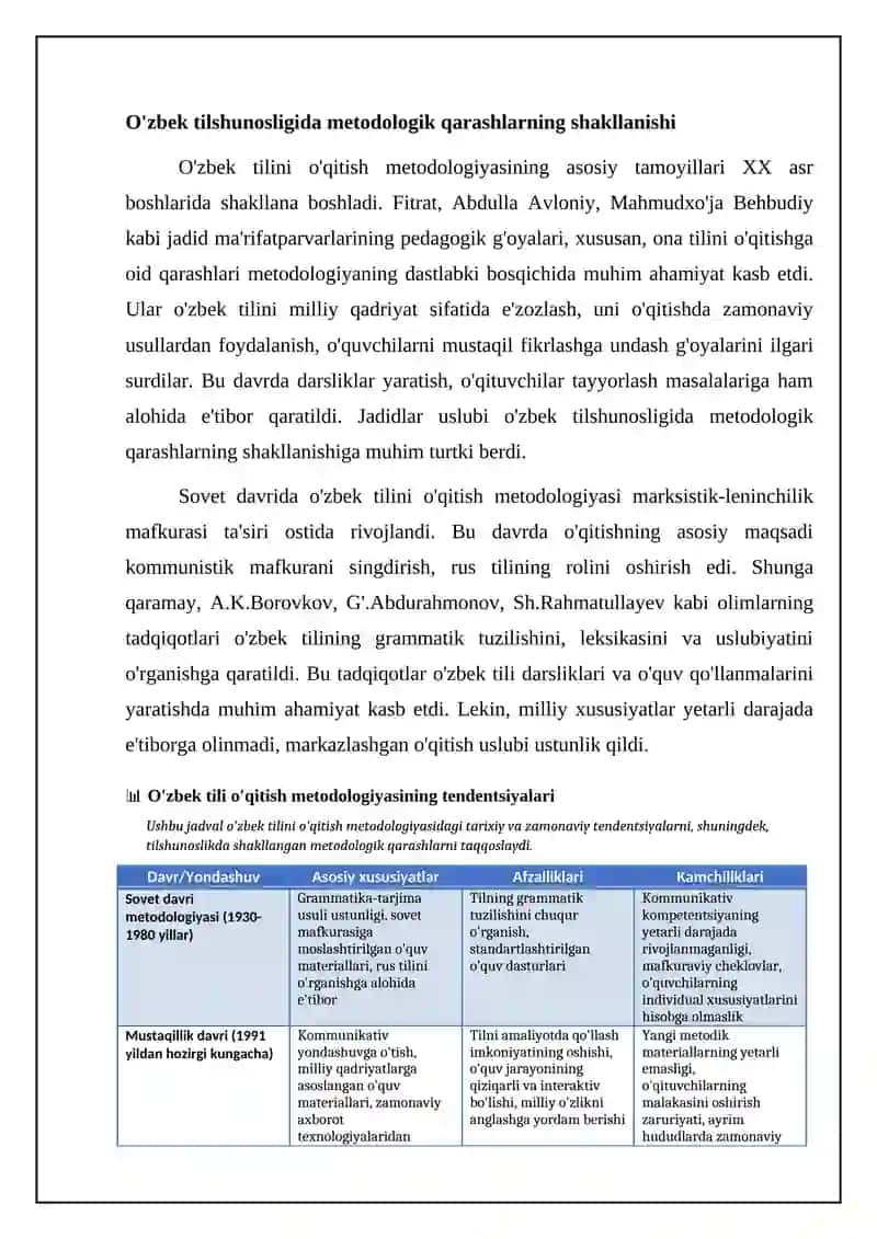 O'zbek tili o'qitish yuzasidan metodistlar qarashlari 4