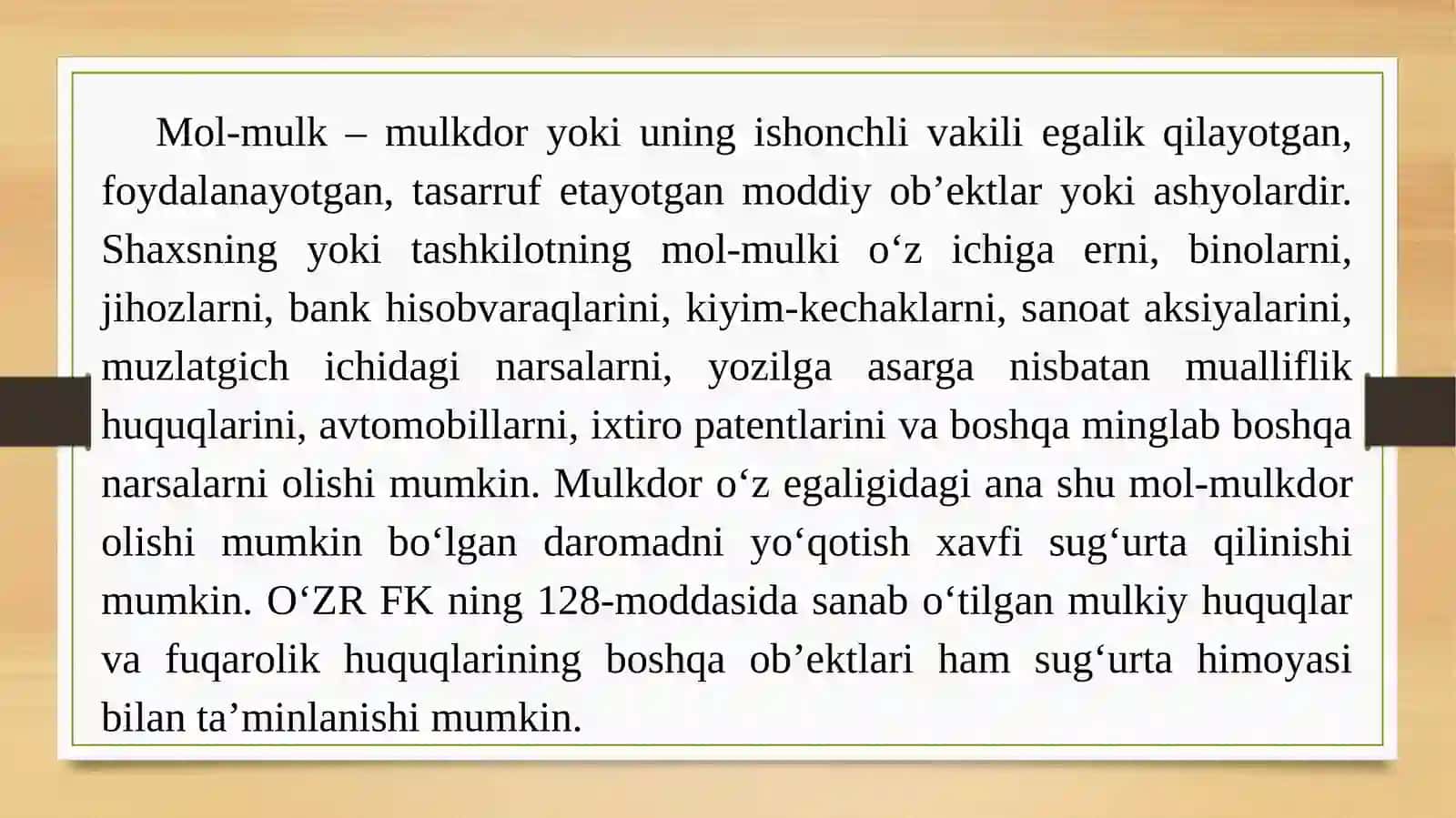 Yuridik va jismoniy shaxslarning mol-mulkini sug‘urtalash 4