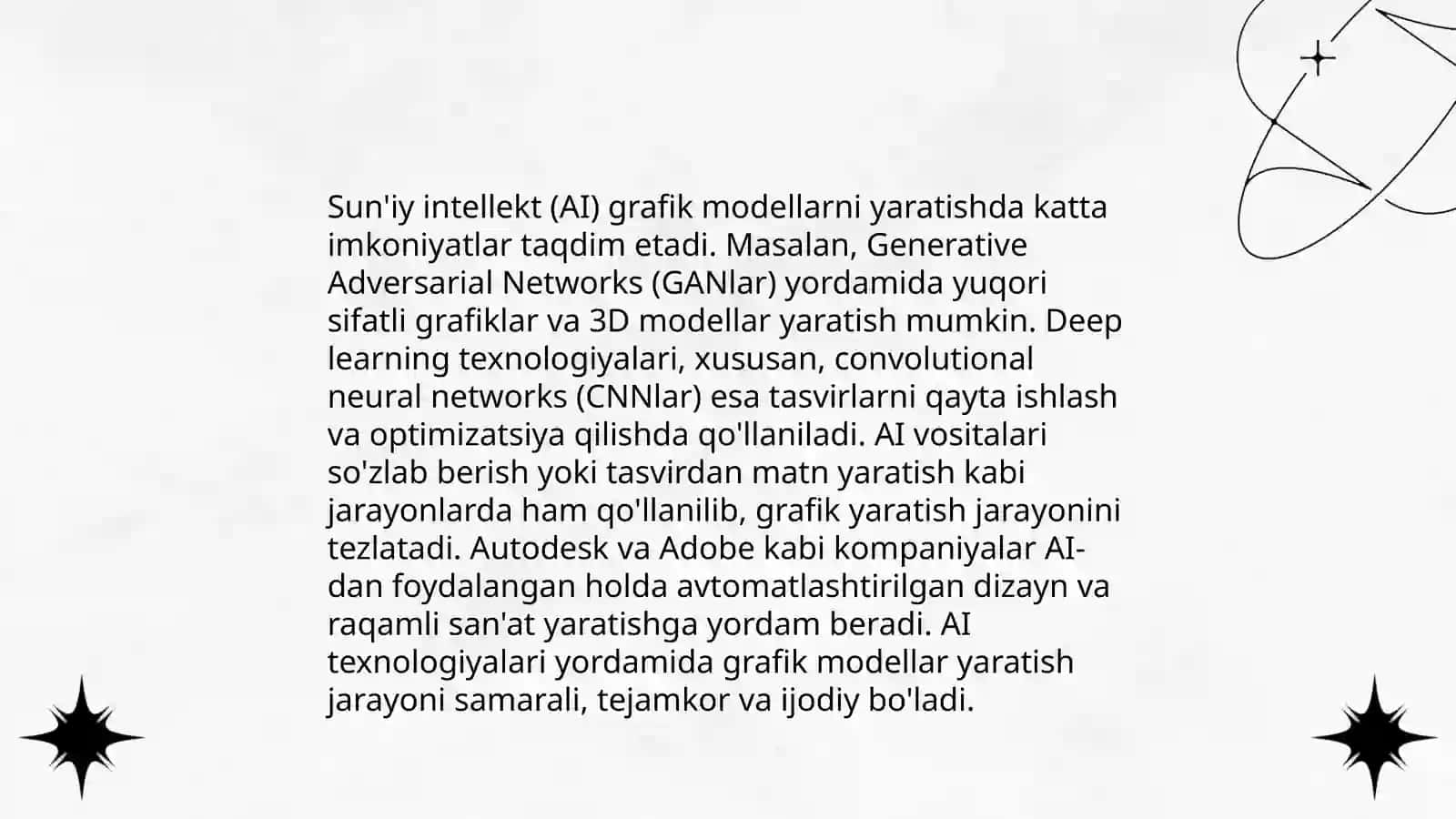 Sun'iy intellektni kompyuter grafikasida qo'llash 4