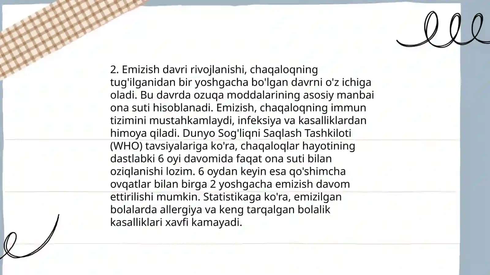 Postnatal ontogenezning asosiy davrlari 4