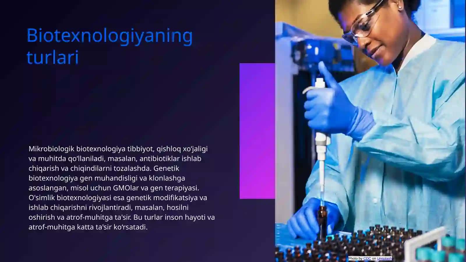 Biotexnologiya ishlatilishi va pereparatlari mavzi 4