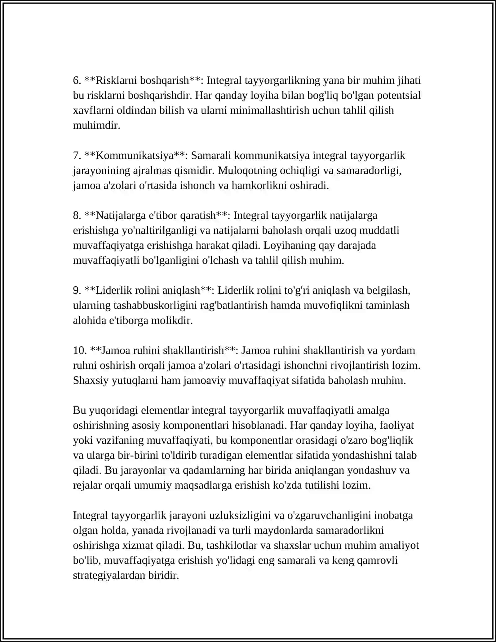 INTEGRAL TAYYORGARLIK MAQSAD, VAZIFALAR, VOSITALARI, O'YIN VA MUSOBAQA TAYYORGARLIGINING MOHIYATI 4