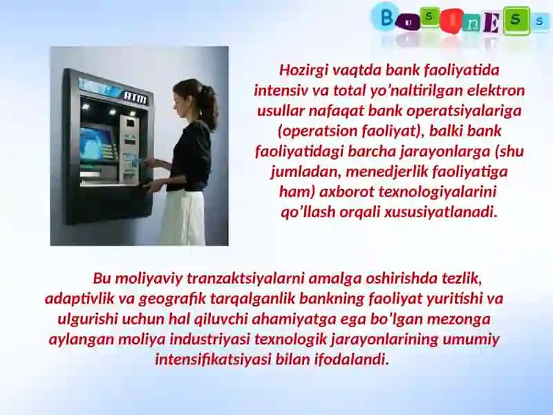 BANKNING avtomatlashtirilgan axborot boshqaruv tizimining tuzilishi 4