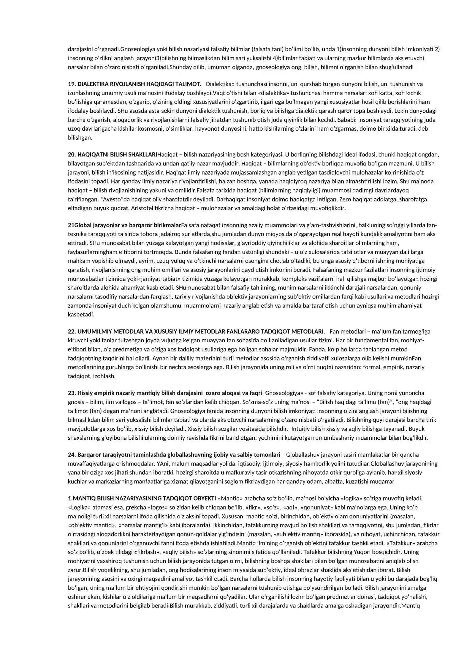 Falsafaning predmeti, tuzilishi, funksiyalari, yangi sohalari? 4