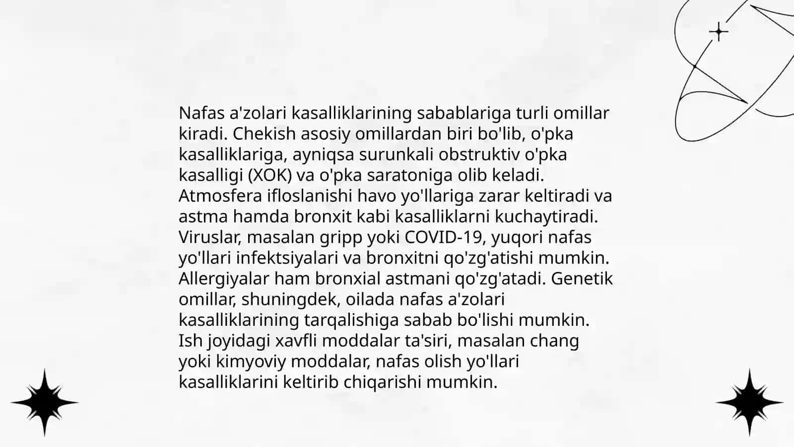 Nafas a'zolari kasalliklari bilan kasallangan bolalar kuzatuvi va parvarishi 4