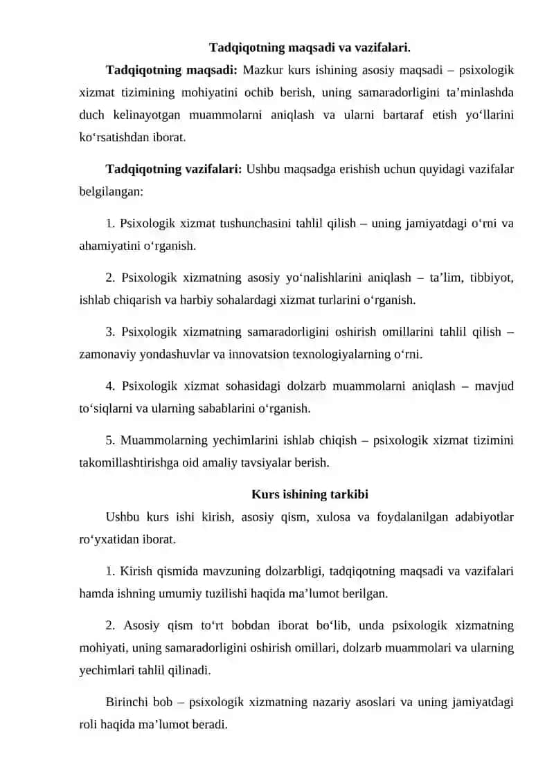 PSIXALOGIK XIZMATNING MOHIYATI VA ASOSIY VAZIFALARI 4