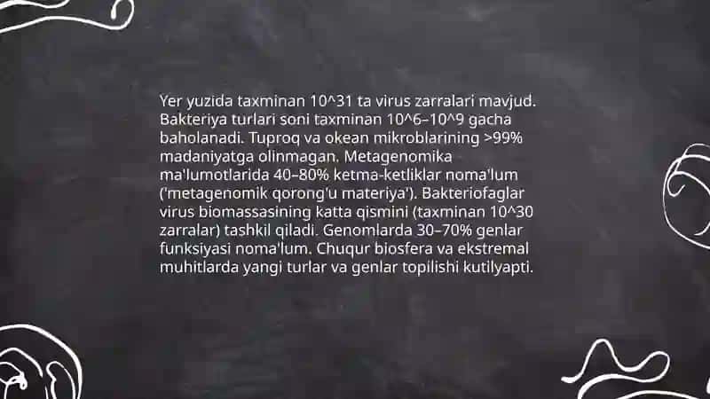 Viruslar va bakteriyalarning aniq kelib chiqishi va dastlabki evolyutsiyasi 4