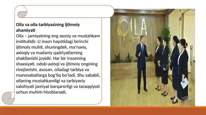 O'zbekiston Respublikasi Prezidentining oila va oila tarbiyasi to'g'risidagi fikrlari bayon etilgan asarlarini o'rganish 4