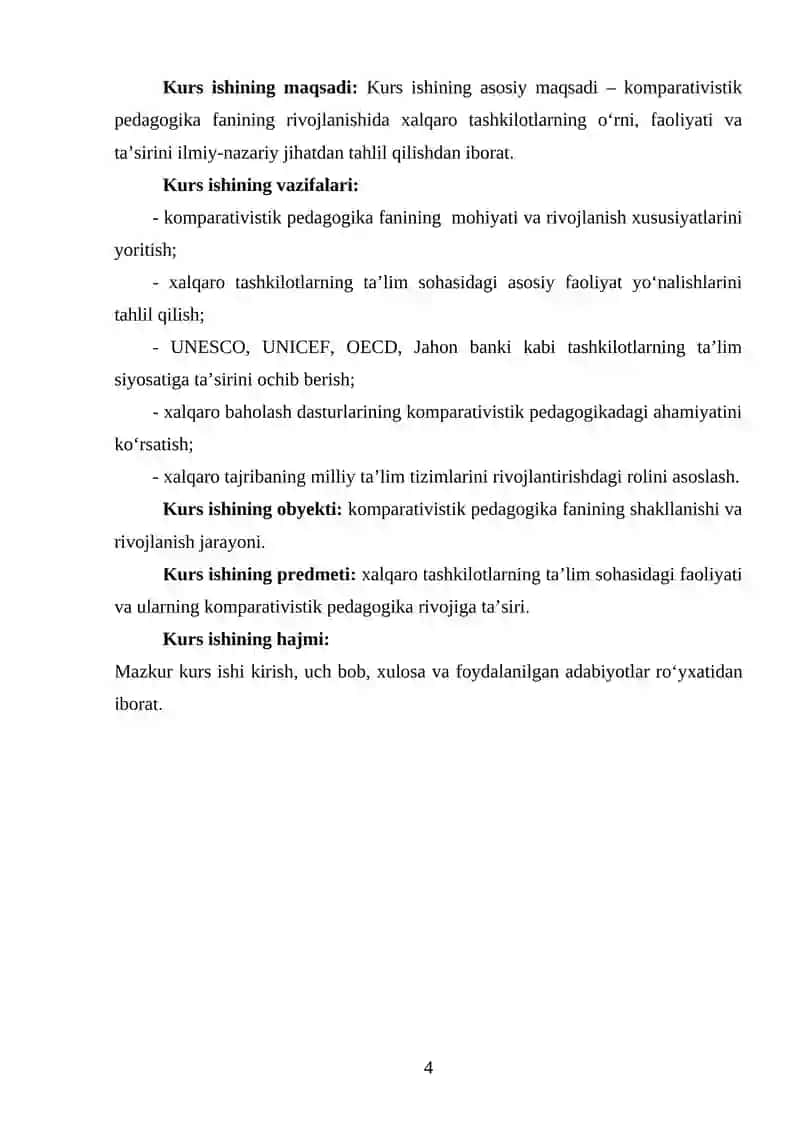 KOMPARATIVISTIK PEDAGOGIKA FANINI RIVOJLANISHIDA XALQARO TASHKILOTLAR VA 4