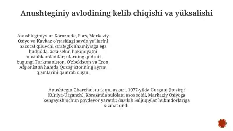 Xorazmshohlar (anushteginlar) davlati va uning tarixiy geografiyasi 4