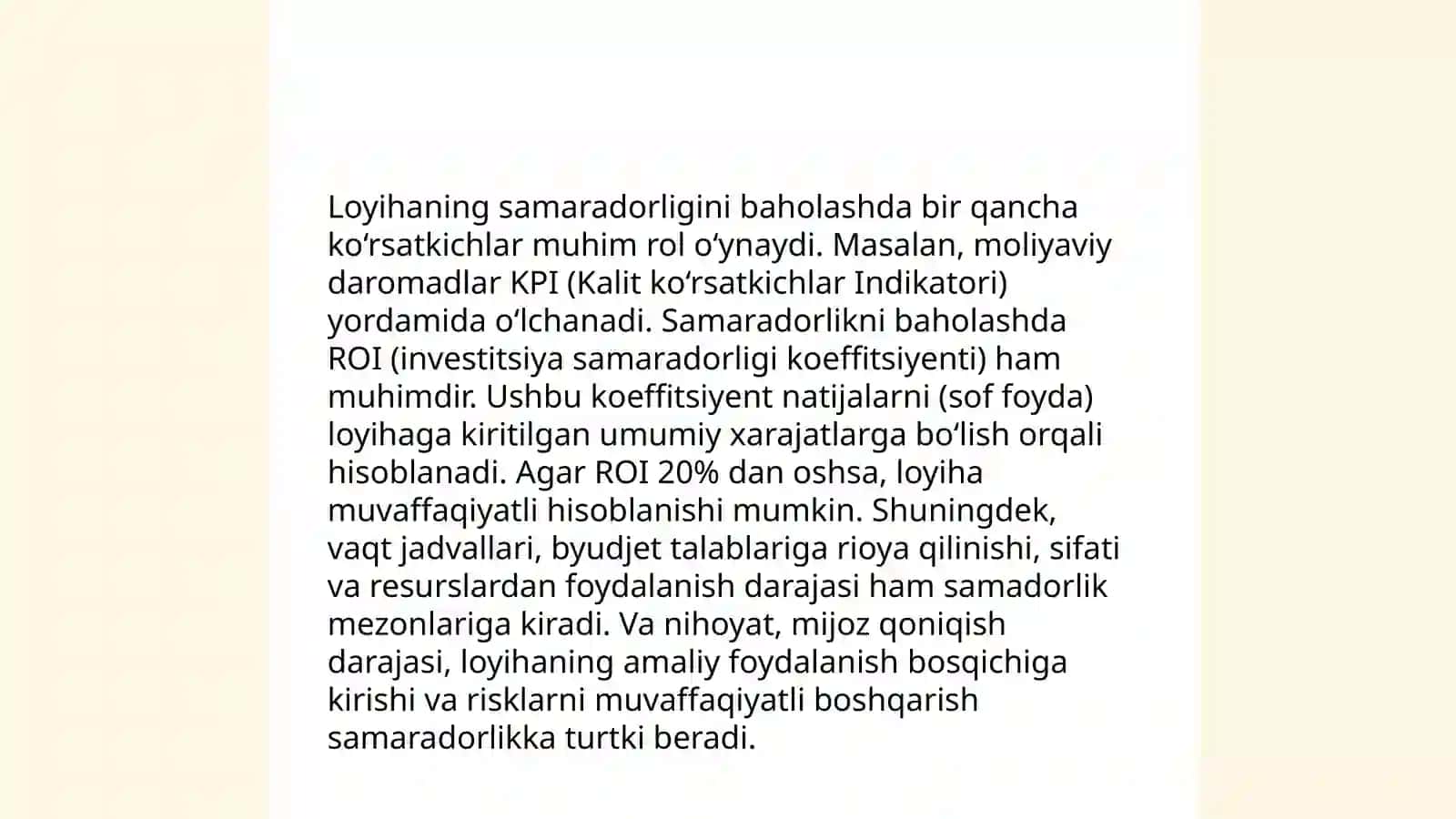 Investitsion loyihaning texnik iqtisodiy asoslanishi 4