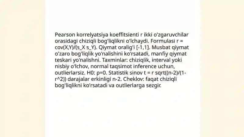 Korrelyatsion va regression tahlil 4