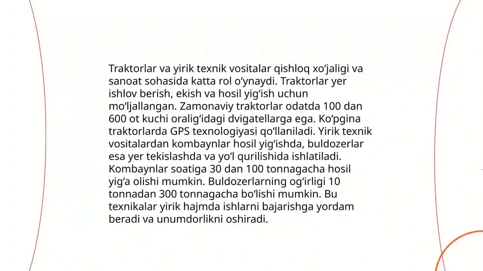 Intensiv bogʻlarga ishlov beradigan mashinalarni internet materiallari yordamida oʻrganish 4