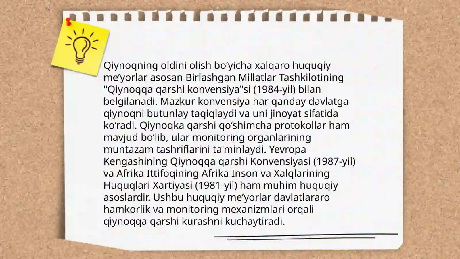Qiynoq Hamda Muomala va Jazolash 4