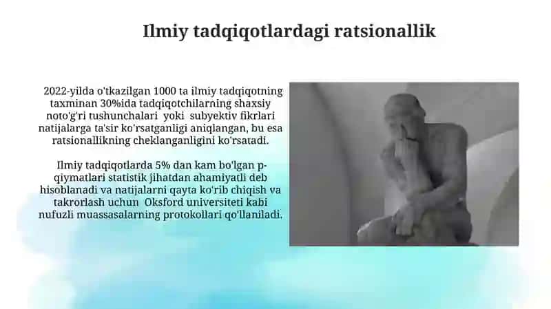 Ilmiy tadqiqotda rotsionallik va irrotsionallik 4