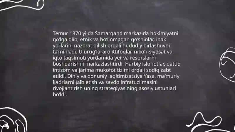 Amir Temur – buyuk davlat arbobi va sarkarda 4
