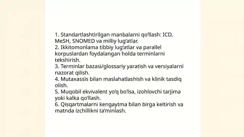 Ilmiy uslub.Tibbiy matn tarjimasi 4