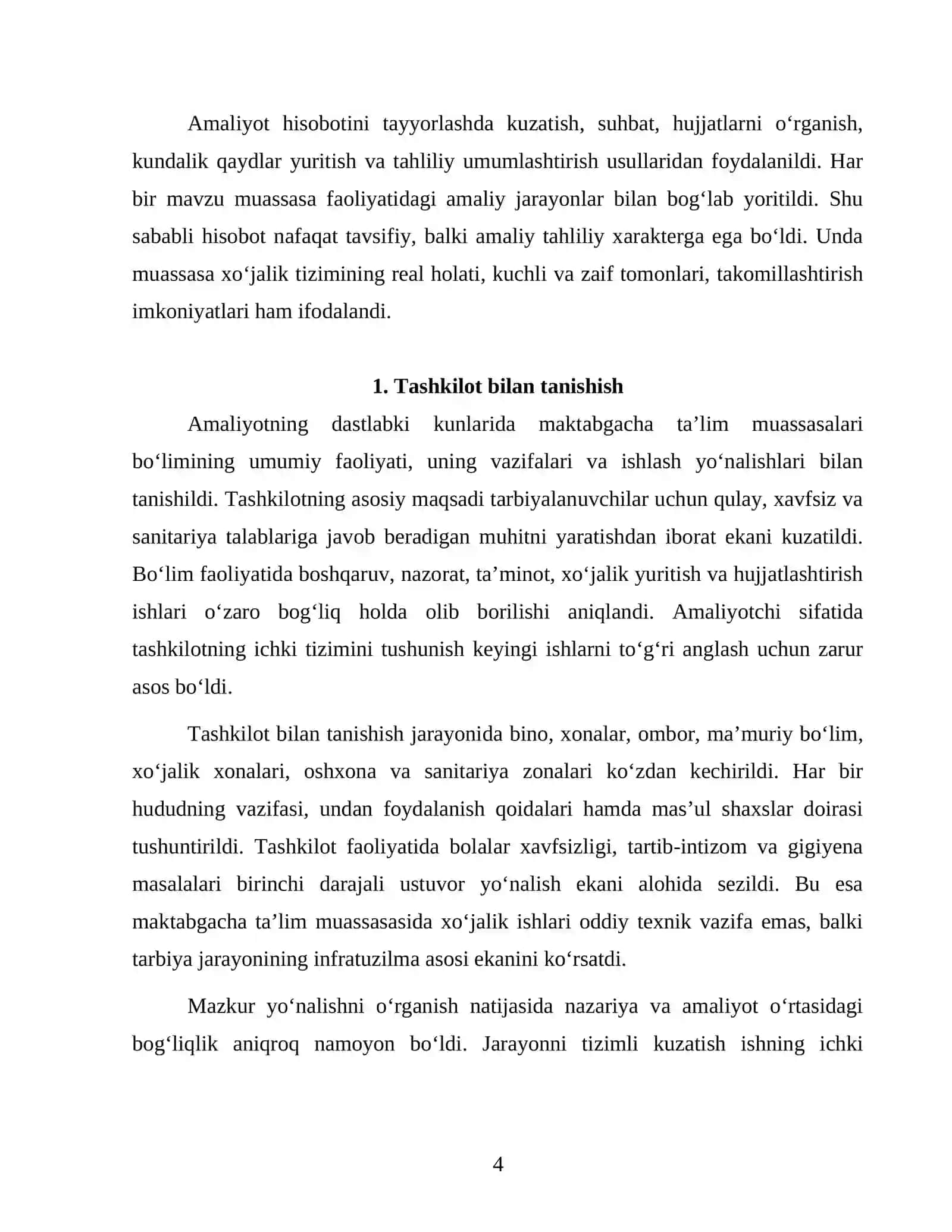 maktabgacha talim muassasalari bolimi amaliyot hisoboti. 4