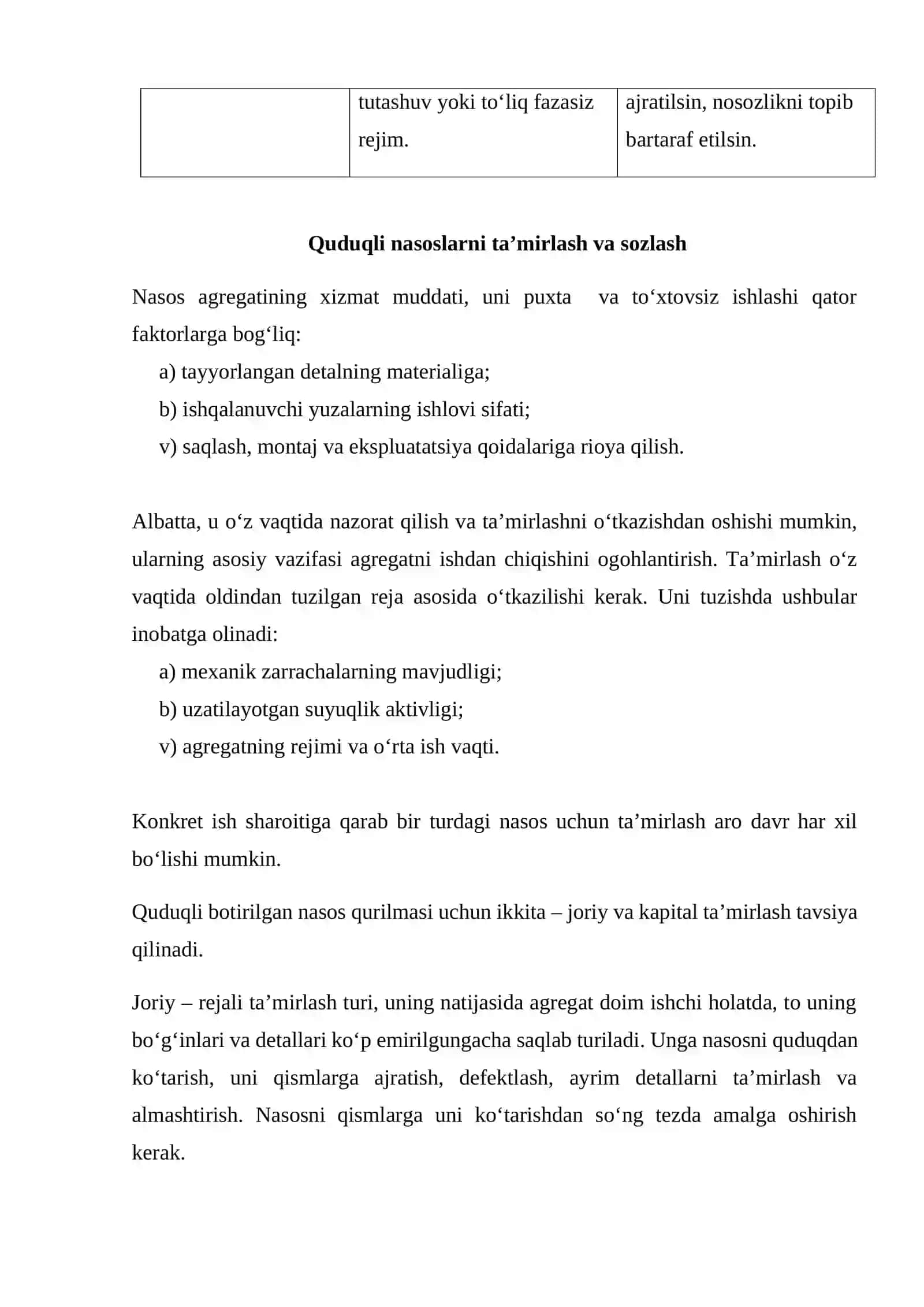 Nasos Agregatini Ishlatishdagi Nosozliklar 4