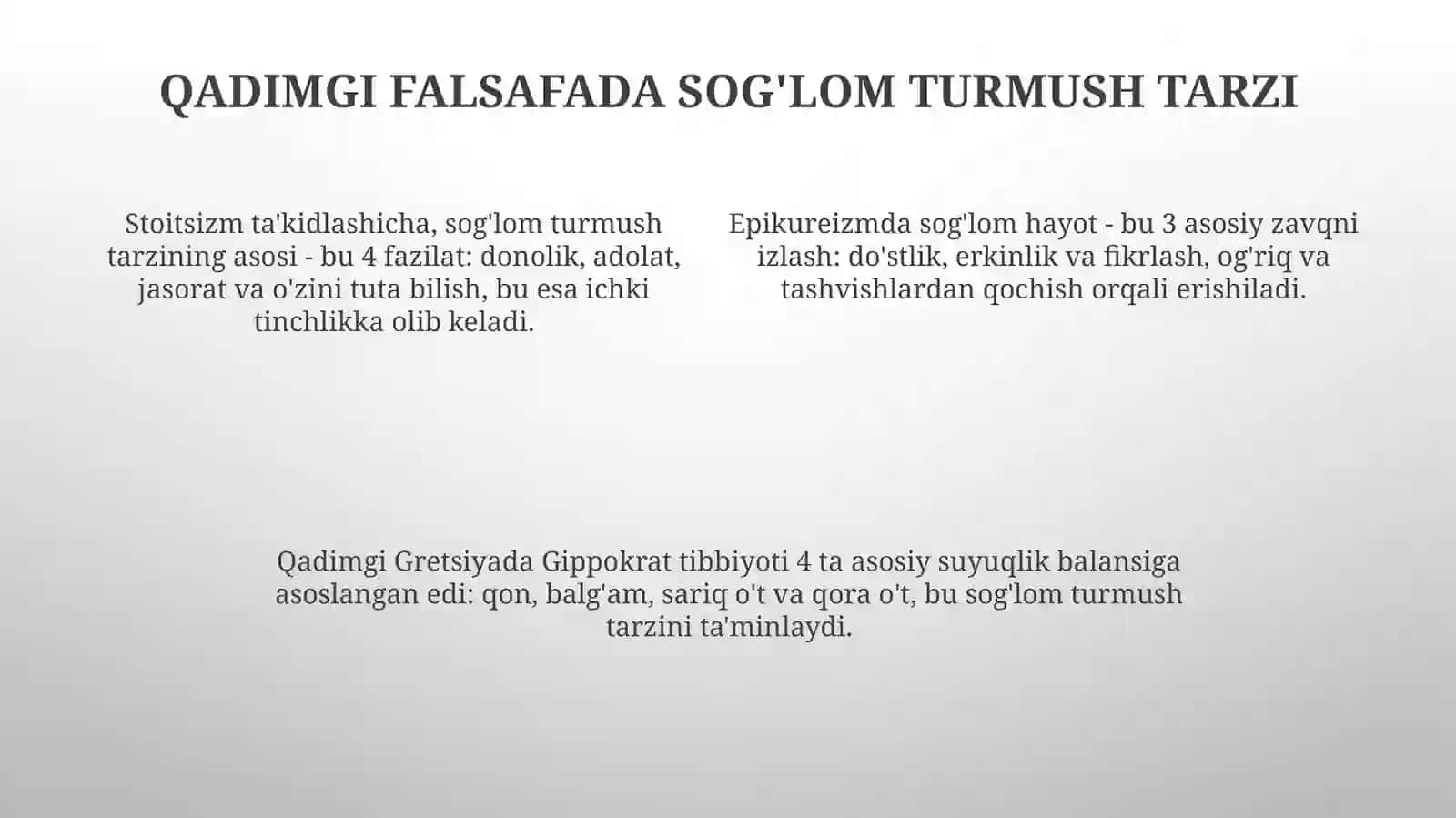 Sog'lom turmush falsafiy nazariyalari 4