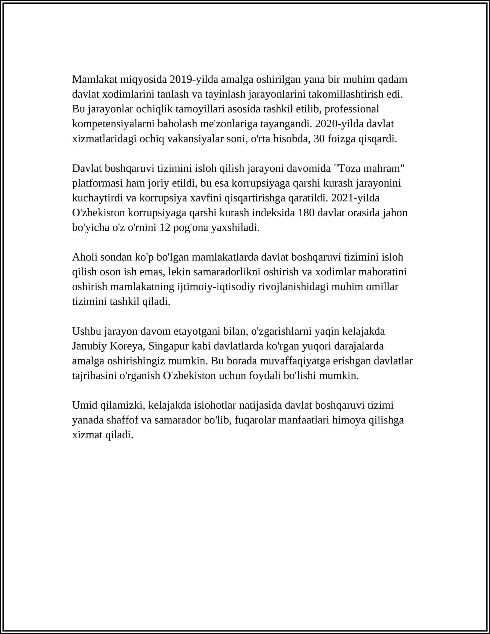 2017-2021 YILLARGA MOʻLJALLANGAN OʻZBEKISTON RESPUBLIKASINI YANADA RIVOJLANTIRISH HARAKATLAR STRATEGYASI 4