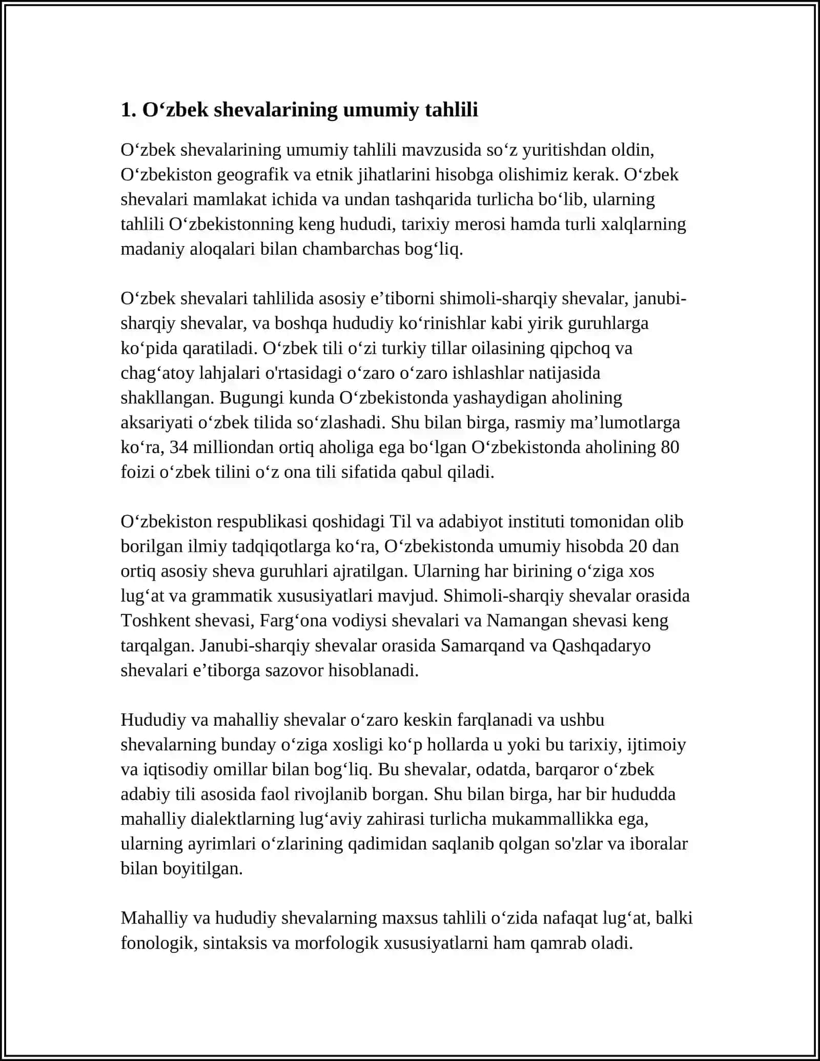 OʻZBEK SHEVALARI LEKSIKOGRAFIYASI 4