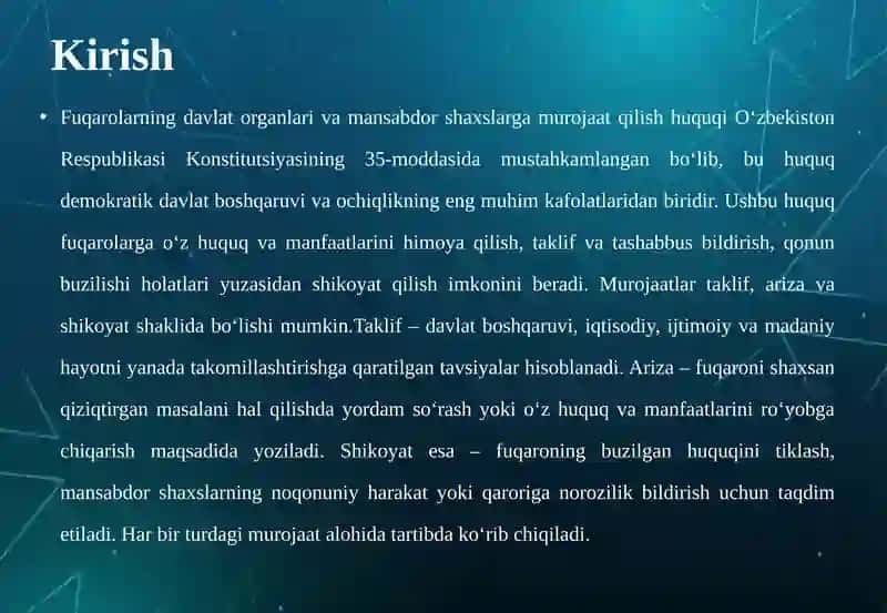 Fuqarolarning murojaatini ko‘rib chiqish tartibi 4