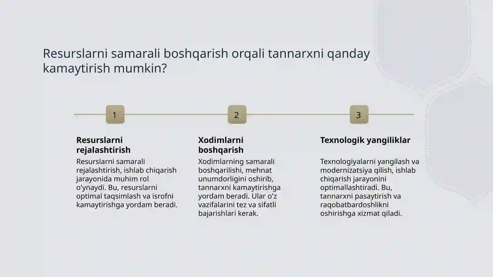 Mahsulot tan narxini kamaytirishning muhim usullari va strategiyalari 4