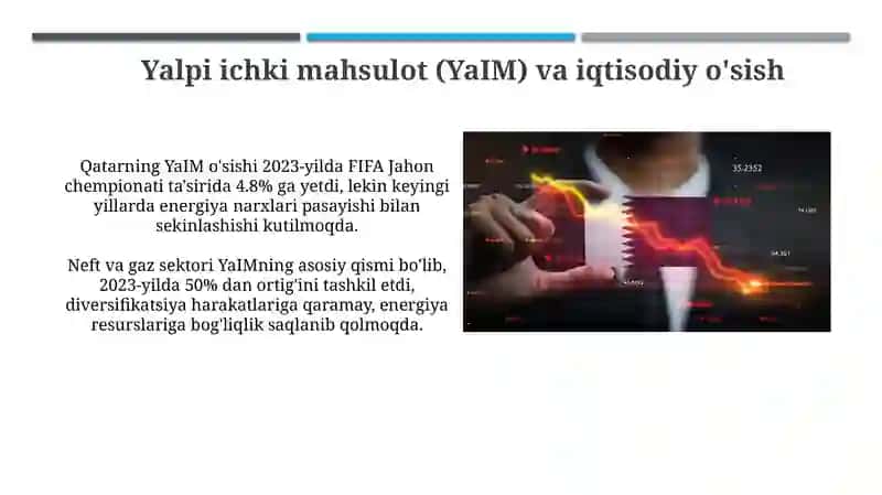 Qatar davlatining makroiqtisodiy ko'rsatkichlari va ularni tahlili 4