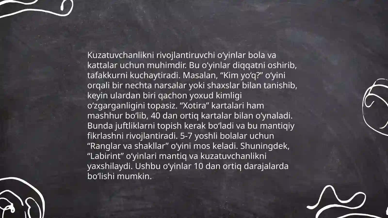 Maktab yoshdagi bolalarga mos o'yinlarni tashkil qilish 4