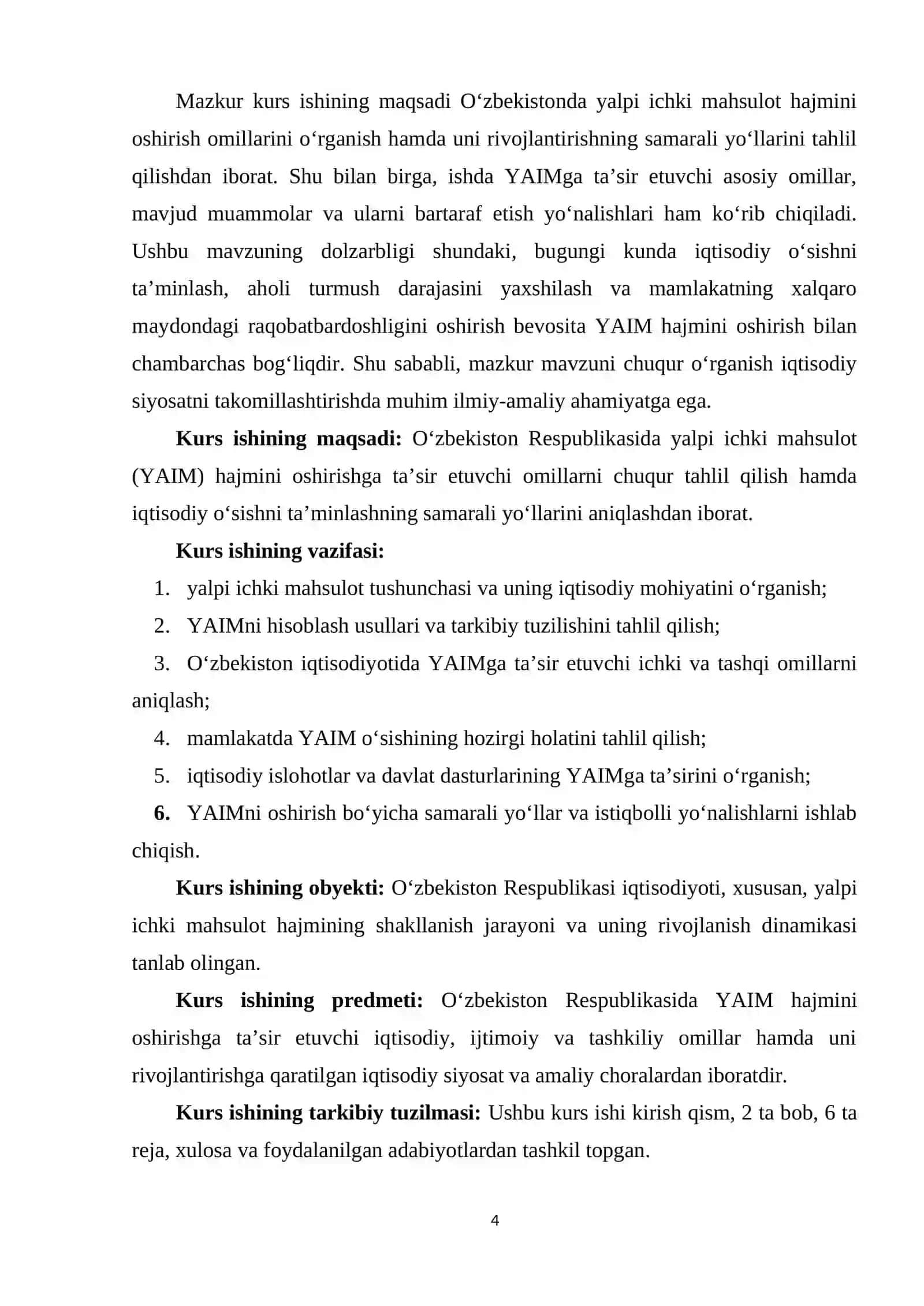 OʻZBEKISTON YALPI ICHKI MAHSULOT HAJMINI OSHIRISH OMILLARI VA YOʻLLARI 4
