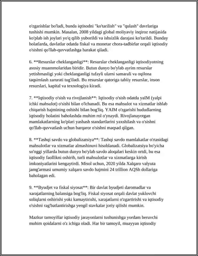 BOSHLANGICH IQTISODIY HOLATNI SHAKILLANTIRISH 4