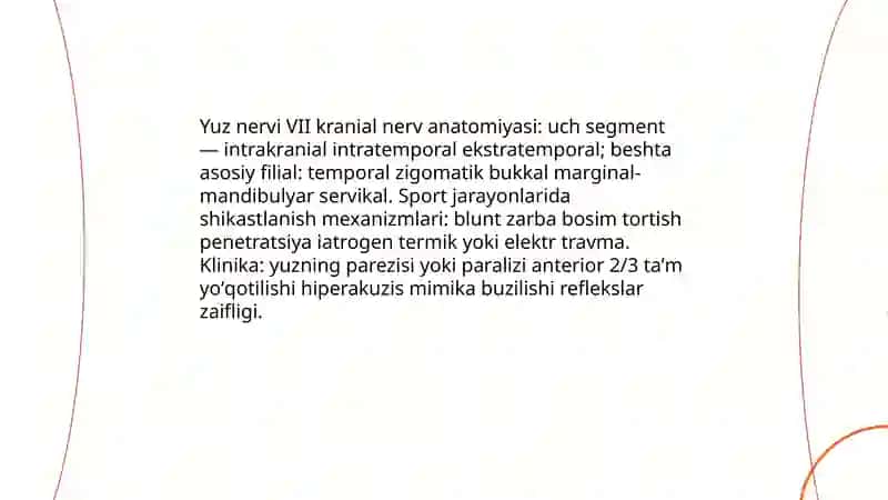 Sportchilarda yuz, tirsak va bilaknevritlarining klinik belgilari, diagnostikasi 4