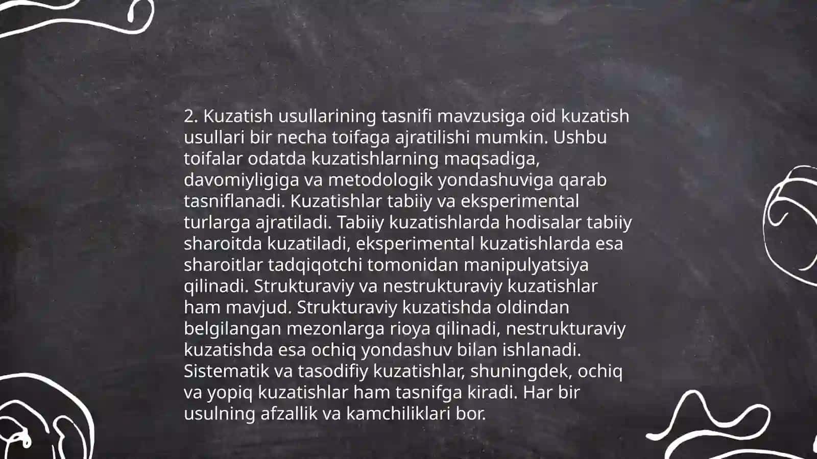 Statistik kuzatishni taahkil etishning o'ziga xos xususiyatlari 4