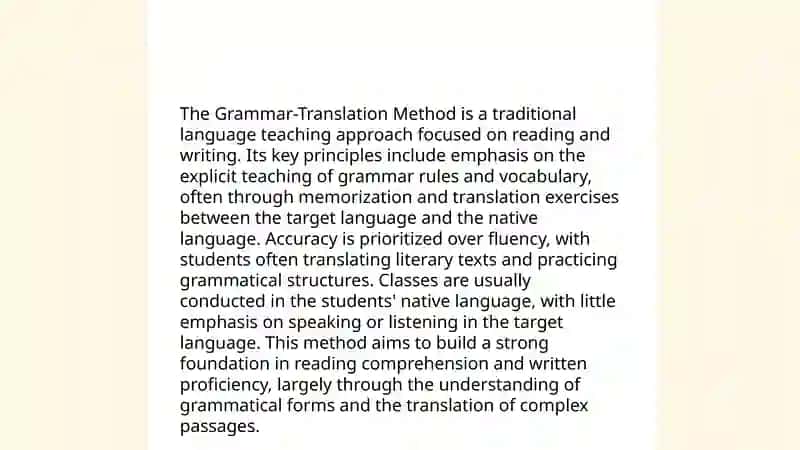 Direct and Grammar Translation Methods 4