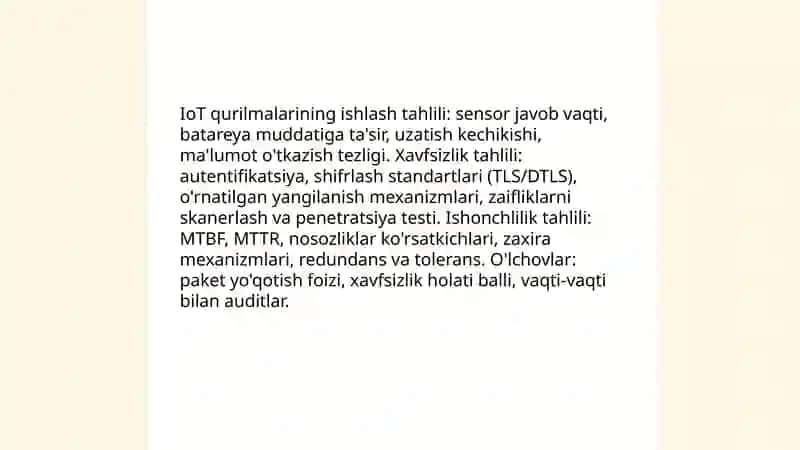 Zamonaviy texnik qurilmalar tahlili 4