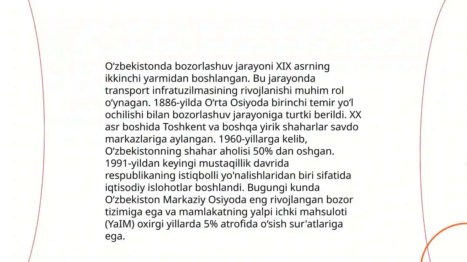 O‘ZBEKISTONDA BOZOR IQTISODIYOTIGA O’TISHNING XUSUSIYATLARI VA BOZOR ISLOHATLARINI AMALGA OSHIRISHDA TARAQQIYOT STRATEGIYASINING AHAMIYATI 4