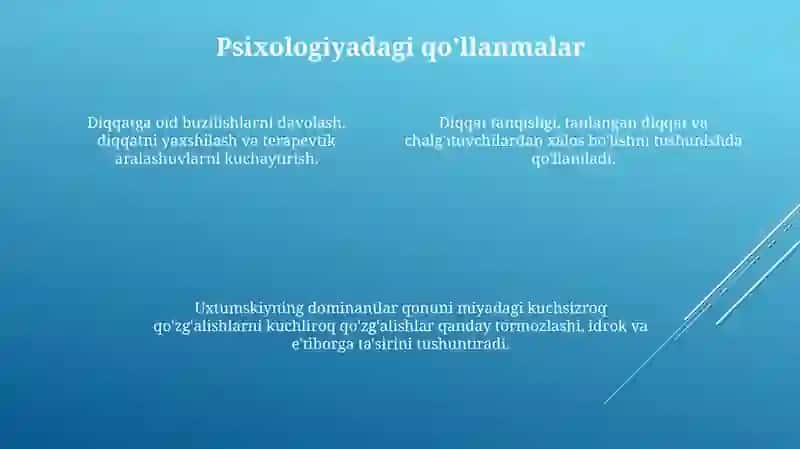 O’xshashlik qonuni (A.A.Uxtomiskiy bo’yicha) 4