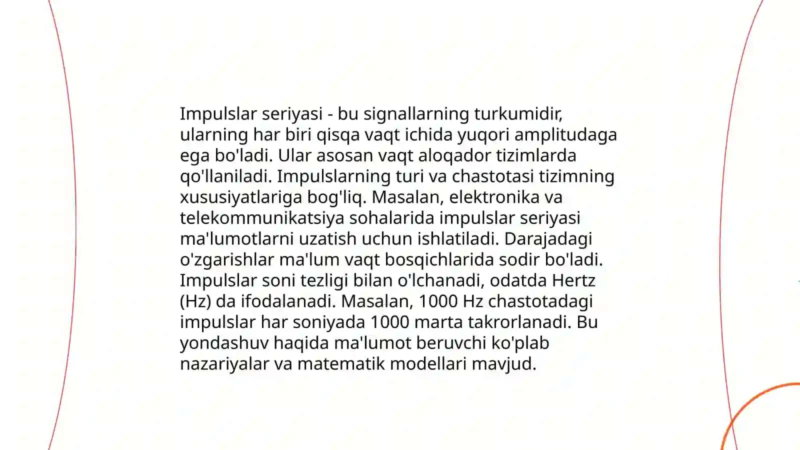 Sinxron impuls tarqalishiga Javoban impulsl seryasini shakillantirgich 4