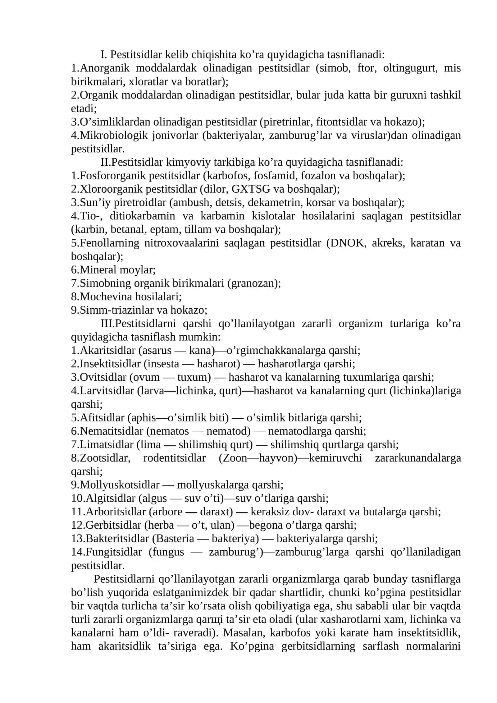 O’SIMLIKLARNI KIMYOVIY HIMOYA QILISH USULLARI. UMUMIY QISM 4