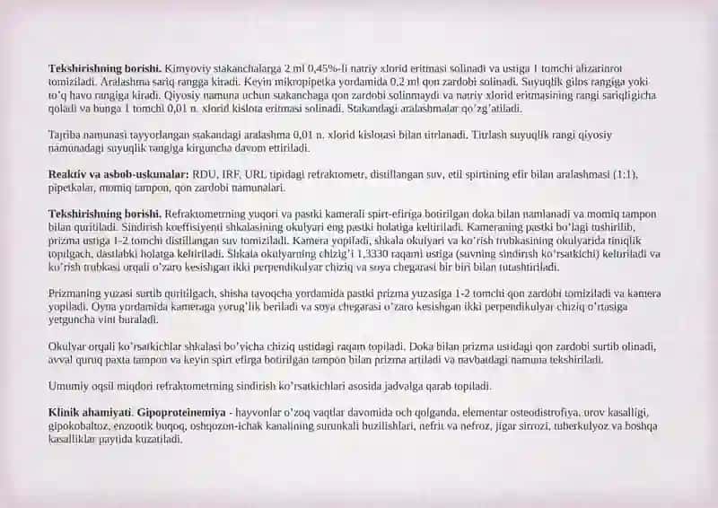 Qon Zarbodida Oqsillar Aniqlashning Klinik Ahamiyati 4