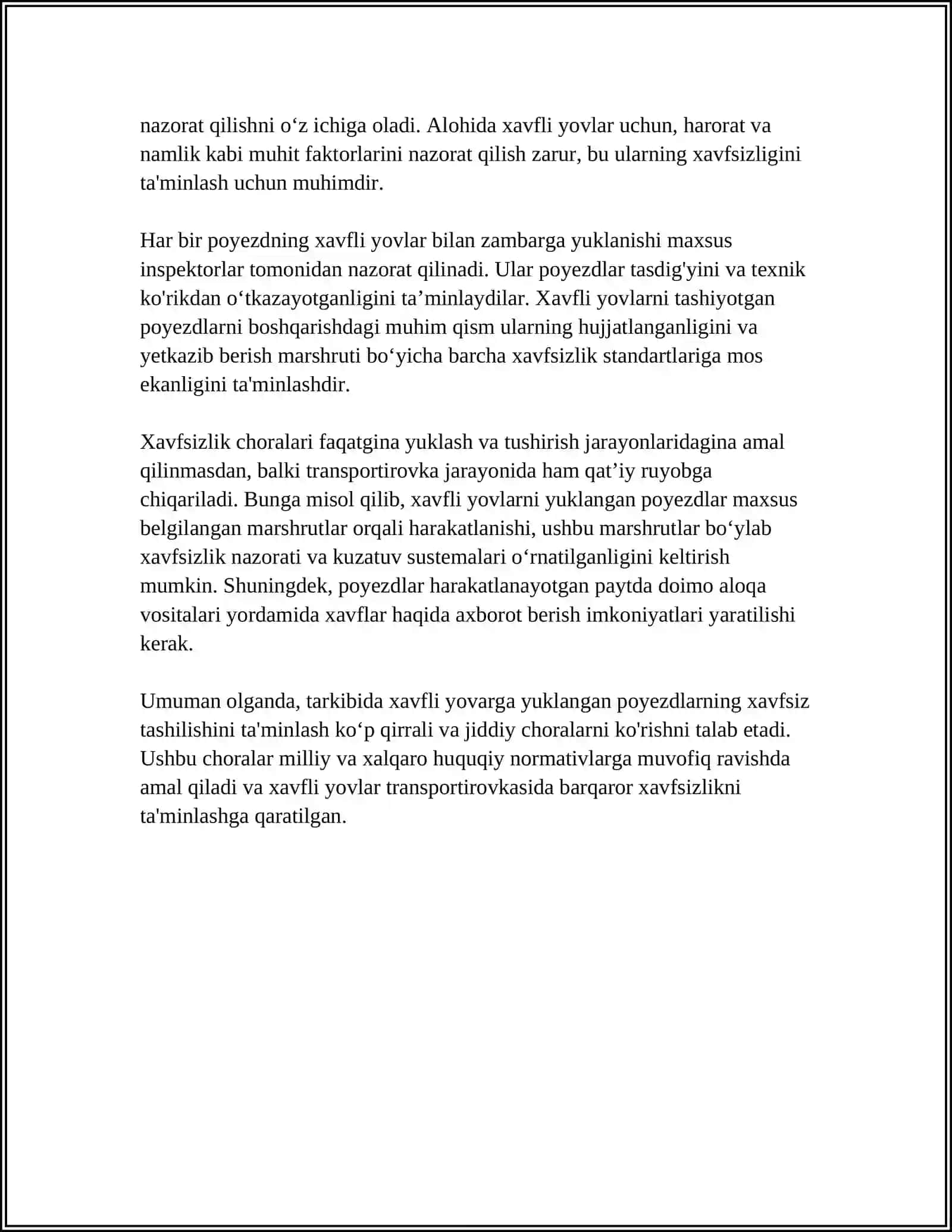 Tarkoibida Xavfli Yuklar Bo'lgan Poyezdlar Harakati 4