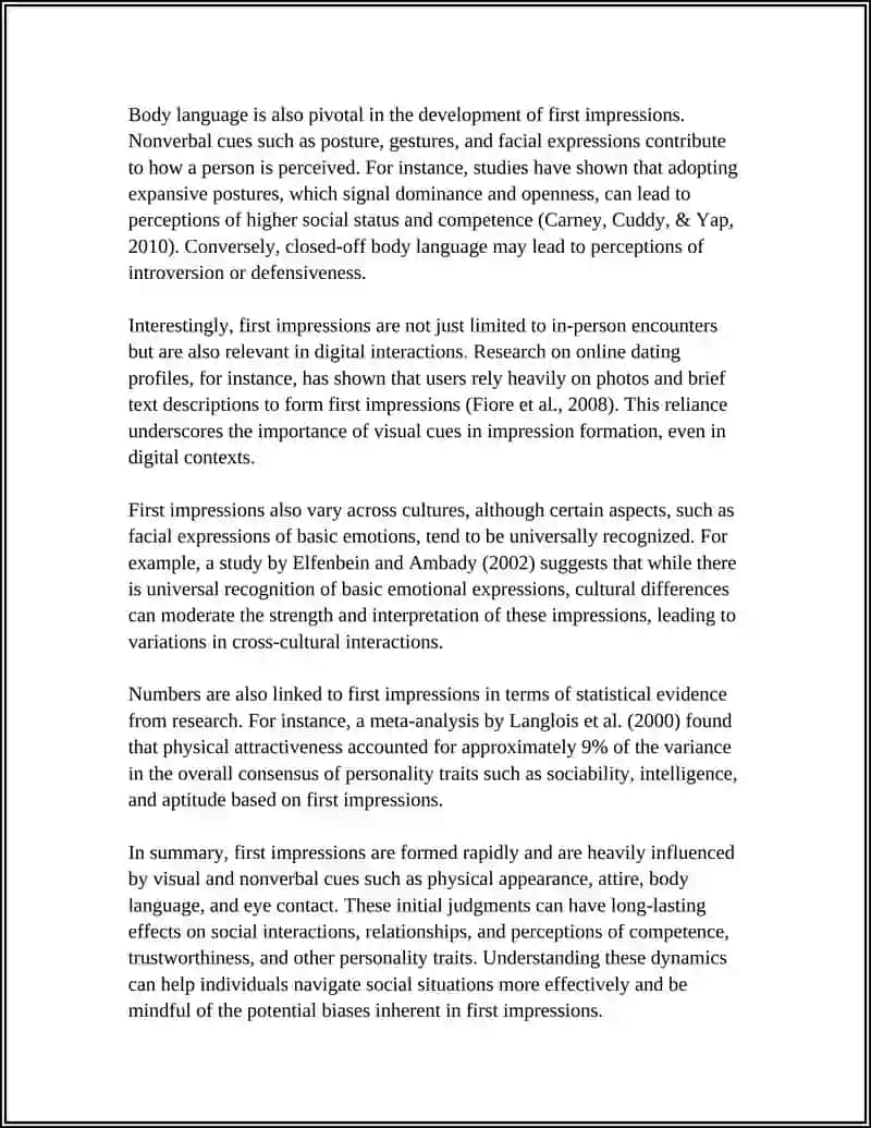 APPEARCE: First Impressions and Social Perception 4