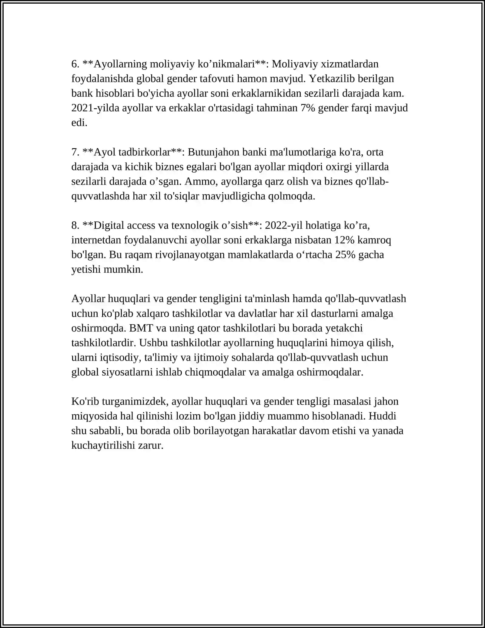 O'ZBEKISTONDA AYOLLAR HUQUQLARI 4
