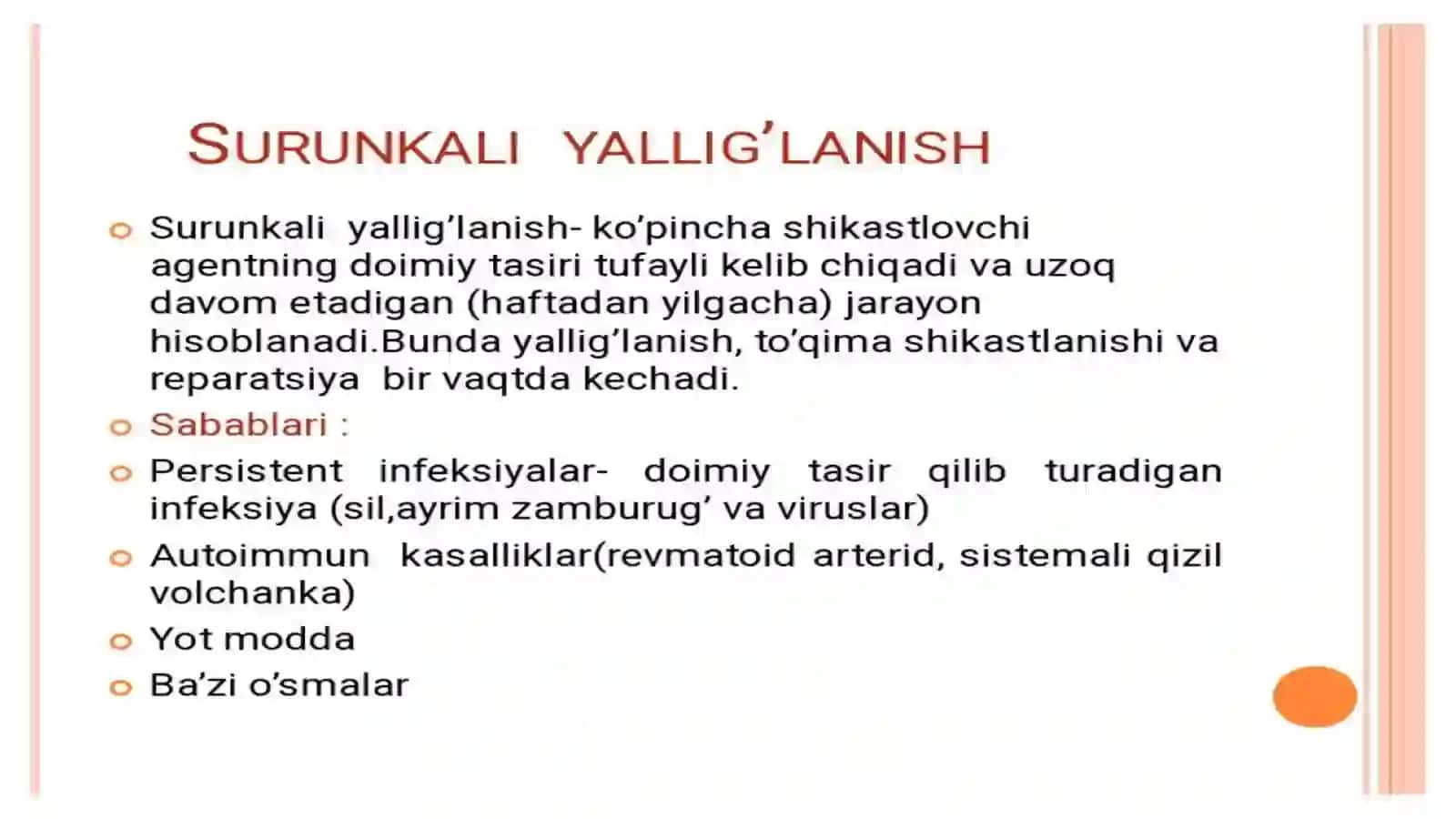 5-mavzu: Yalligʻlanish bosqichlari va belgilari 4