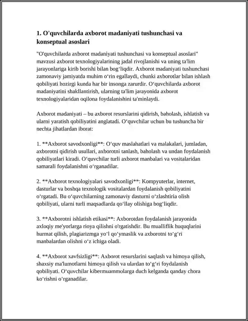 O'QUVCHILARDA AXBOROT MADANIYATINI SHAKLLANTIRISH TEXNOLOGIYASI 4