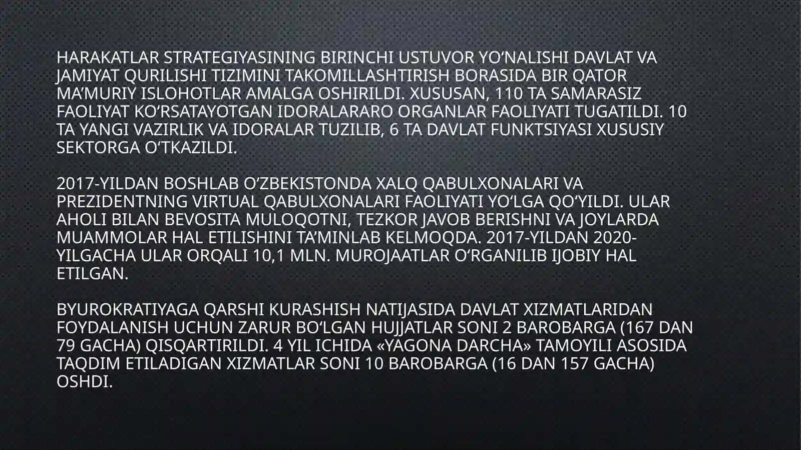O’ZBEKISTONNING UZOQ MUDDATLI STRATEGIK RIVOJLANISHINING USTUVOR YO’NALISHLARI 4